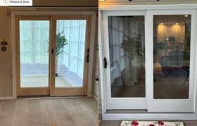 Modern Andersen 400 Series Gliding Patio Door Installation in Belvedere, NJ